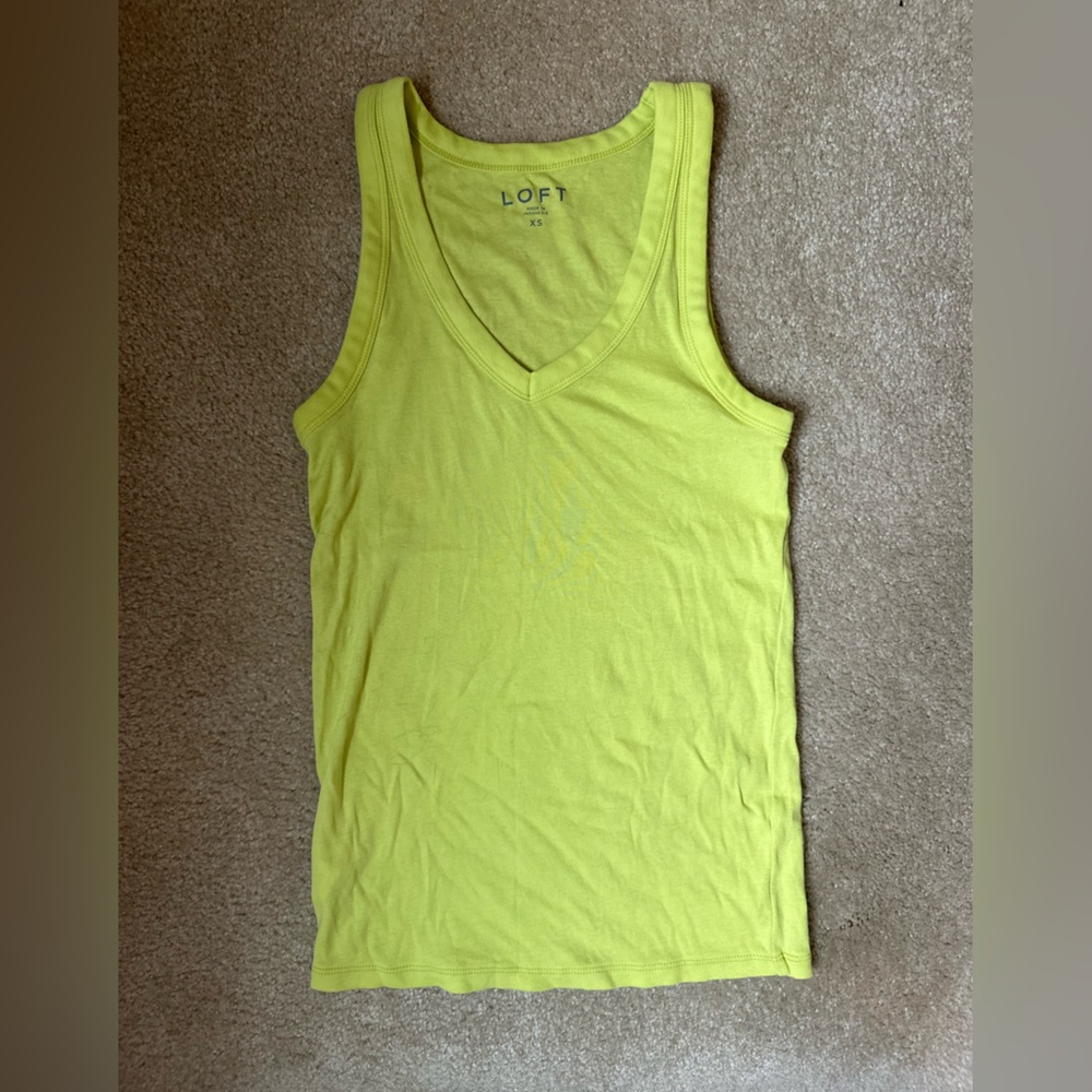 LOFT bright/neon yellow tank.